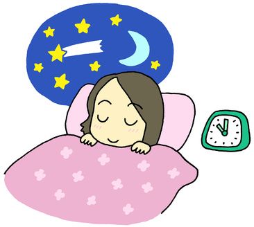 睡眠をとっている女性のイラスト
