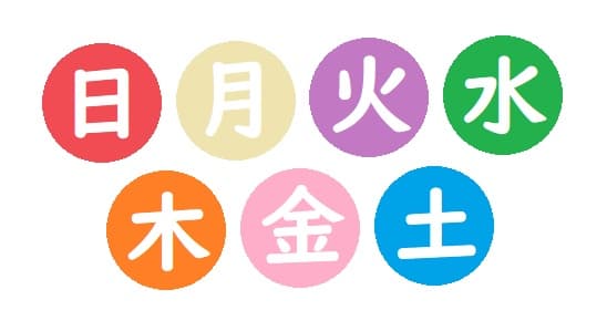 1週間のイラスト