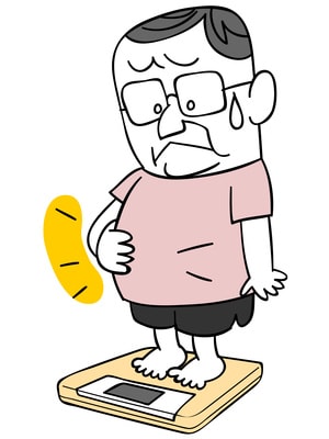 ぽっこりお腹が気になる中年男性