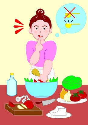 薄味にしているイラスト