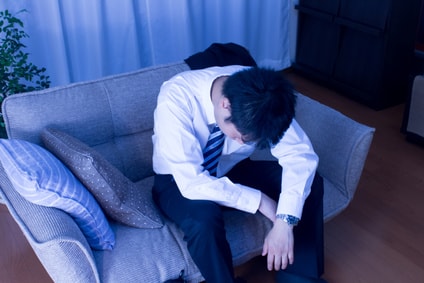 疲れているサラリーマン