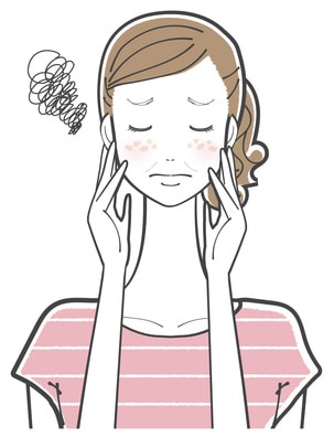 しみに悩む女性
