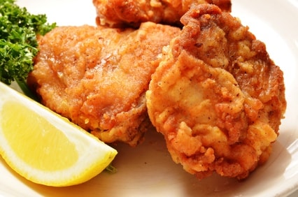 唐揚げとレモン