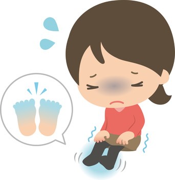 足の冷えイラスト