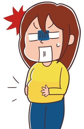 お腹　ぽっこり