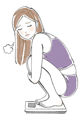 痩せない　体重計