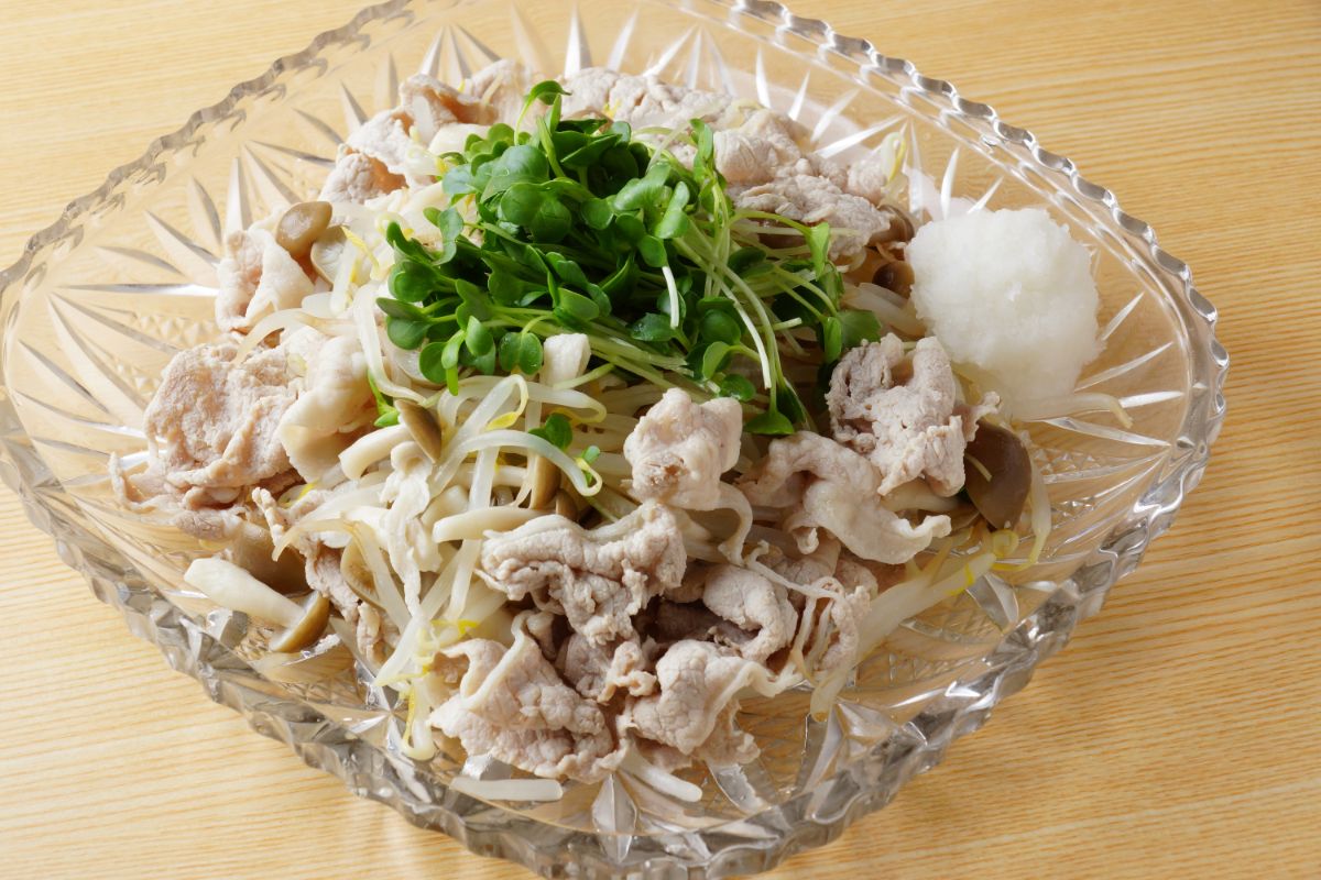 豚しゃぶ　もやし