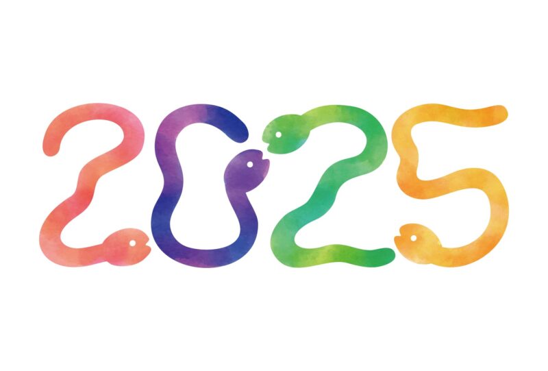2025年の巳年のイラスト
